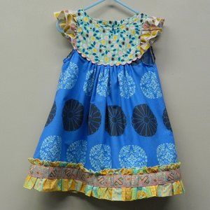 Matilda Jane Platinum Flutter Dress Blue size 2